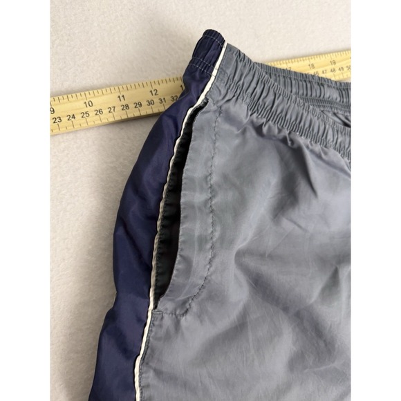 Vintage Nike Track Pants Men's Large Grey Navy Blue Stripe Y2K - Picture 8 of 11